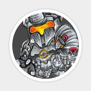 reinhardt overwatch chibi Magnet